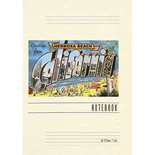 Vintage Lined Notebook Greetings from Hermosa Beach