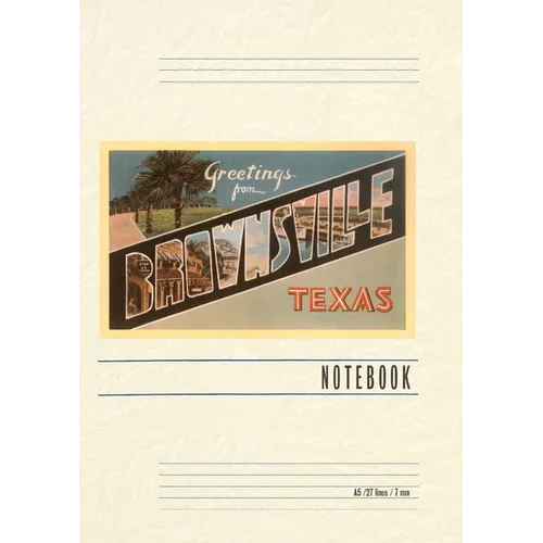 Vintage Lined Notebook Greetings from Brownsville, Texas