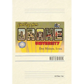 Vintage Lined Notebook Greetings from Drake University, Des Moines