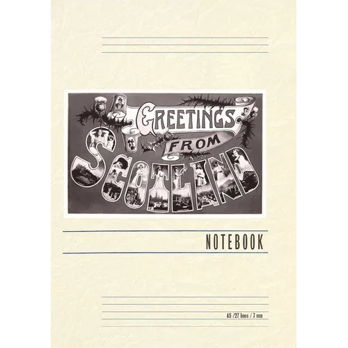 Vintage Lined Notebook Greetings from Scotland