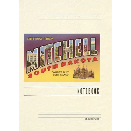 Vintage Lined Notebook Greetings from Mitchell