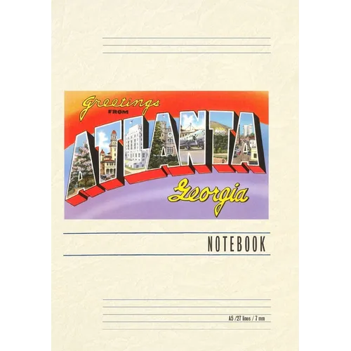 Vintage Lined Notebook Greetings from Altanta