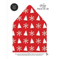 Christmas Pattern Envelope Liners Euro Flap 5x7 with Red & White Design: For Invitation Envelopes for Holidays, Birthdays, Weddings (28 Pack)