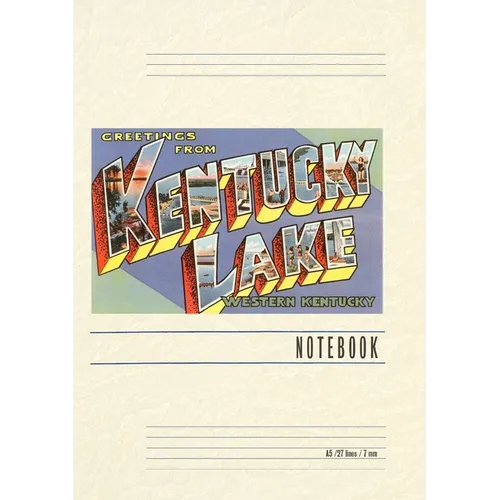 Vintage Lined Notebook Greetings from Kentucky Lake