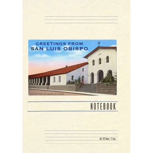 Vintage Lined Notebook Greetings from San Luis Obispo