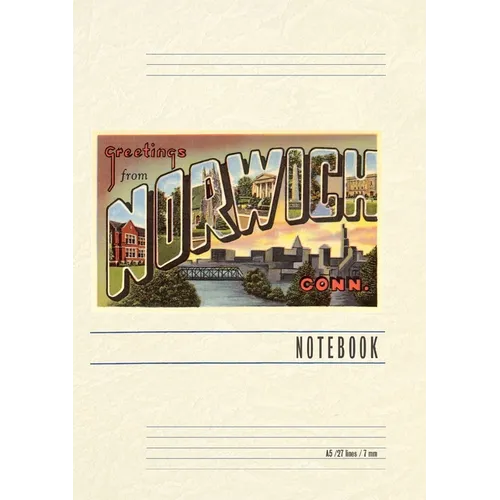 Vintage Lined Notebook Greetings from Norwich