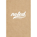 Noted Pocket Notebook: 4"x6", Small Journal Blank Memo Book, White Logo Kraft Brown Cover