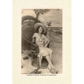 Vintage Lined Notebook Greetings from Florida, Woman in Chair with Gator